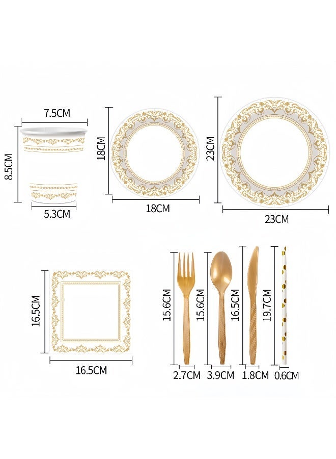 عالم البالونات طقم أدوات مائدة للحفلات مكون من 80 قطعة، طقم أدوات مائدة للاستخدام مرة واحدة يتضمن أطباقًا وأكوابًا وقشات ومناديل وملاعق وشوك وسكاكين، مناسب لحفلات العائلة والمناسبات المختلفة (مستلزمات حفلات أعياد الميلاد لـ 10 ضيوف). - Image 2